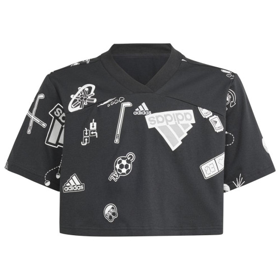 Adidas Παιδική κοντομάνικη μπλούζα Brand Love Crop Tee